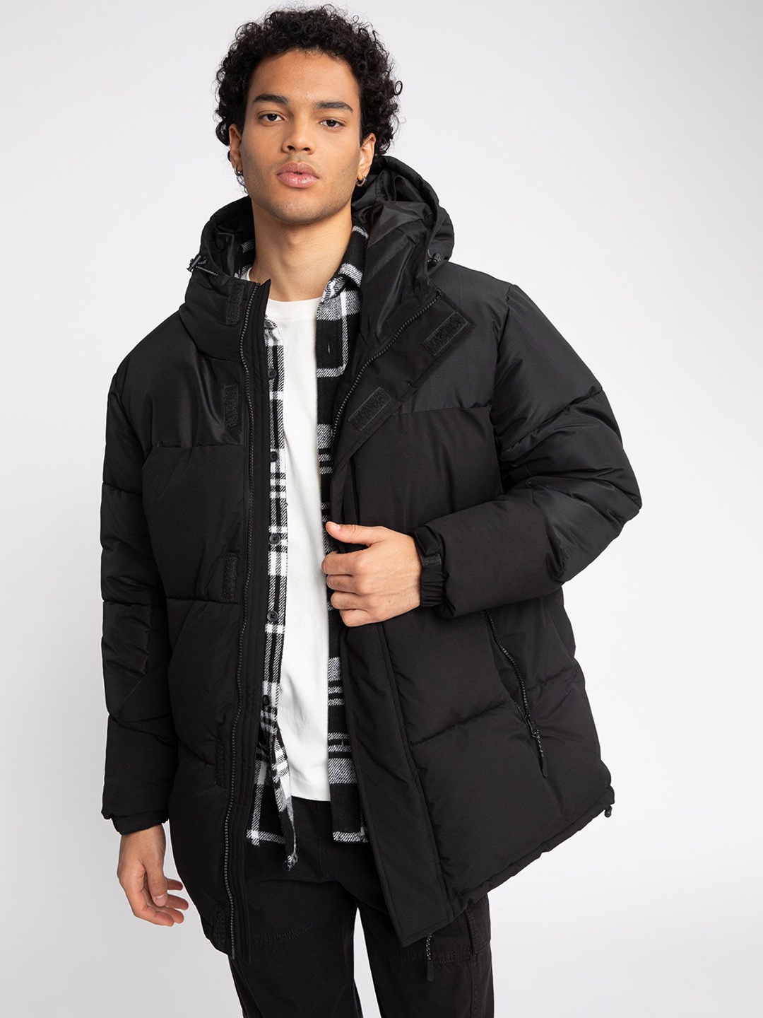 

DeFacto Men Longline Puffer Jacket, Na