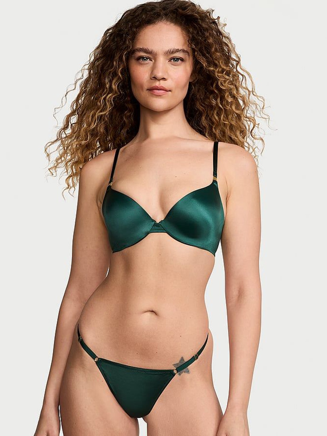 

Victoria's Secret Women Adjustable V-String Thong Briefs 112217842OFT, Green