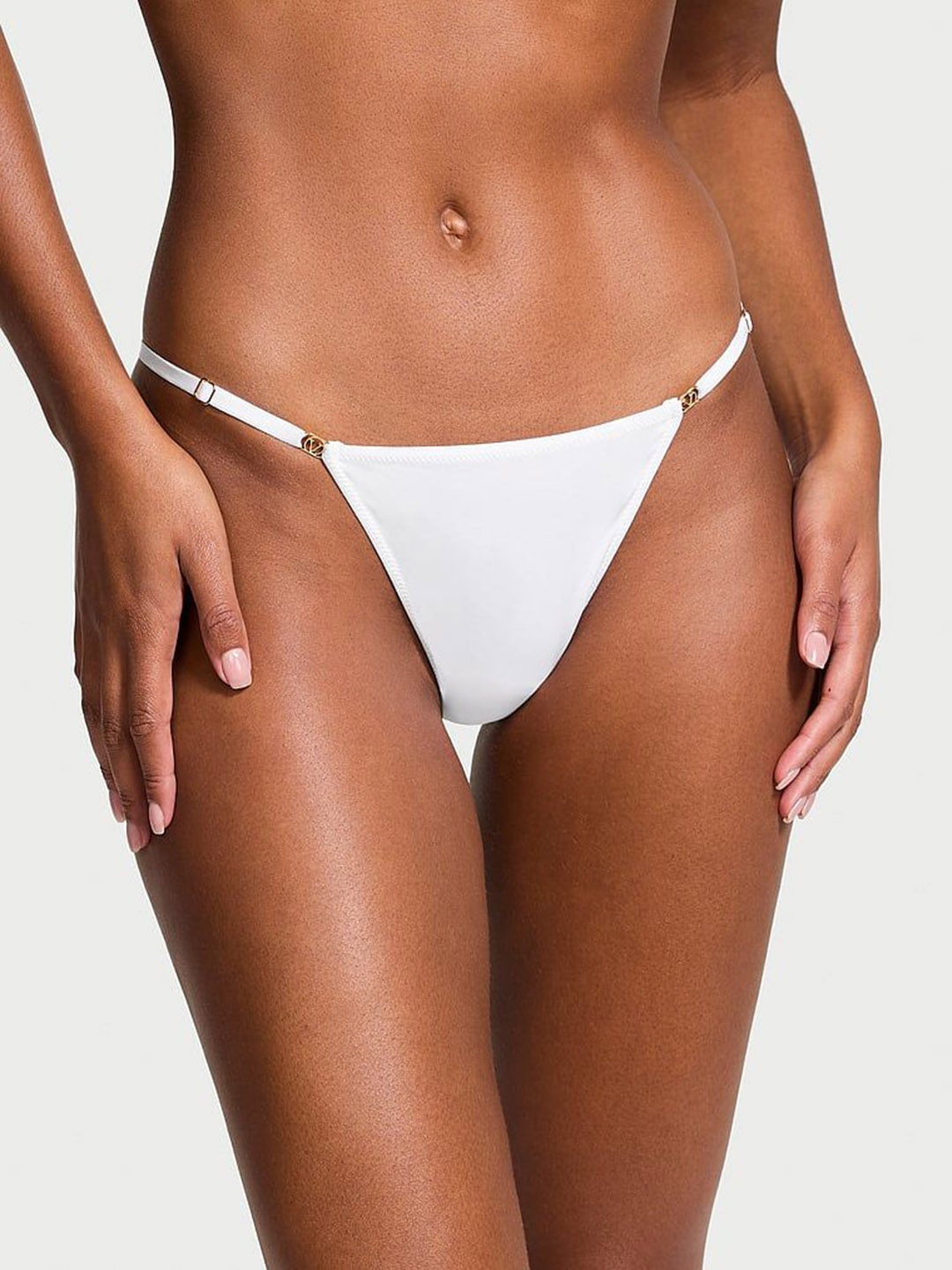 

Victoria's Secret Women Dream Angels Women Adjustable Low-Rise Thong Briefs 1124980295D1, White