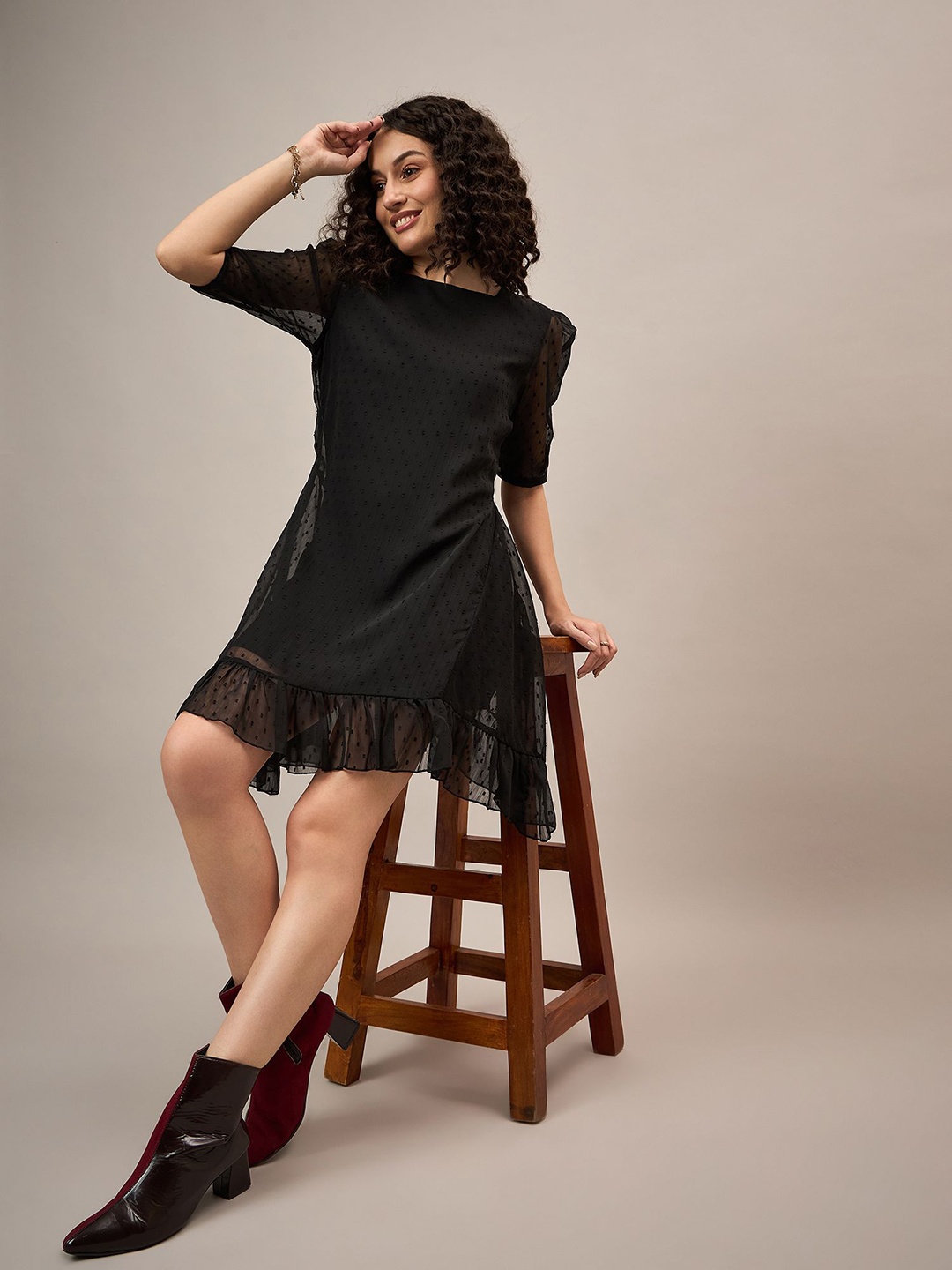 

The Roadster Women Lifestyle Co A-Line Mini Dress, Black
