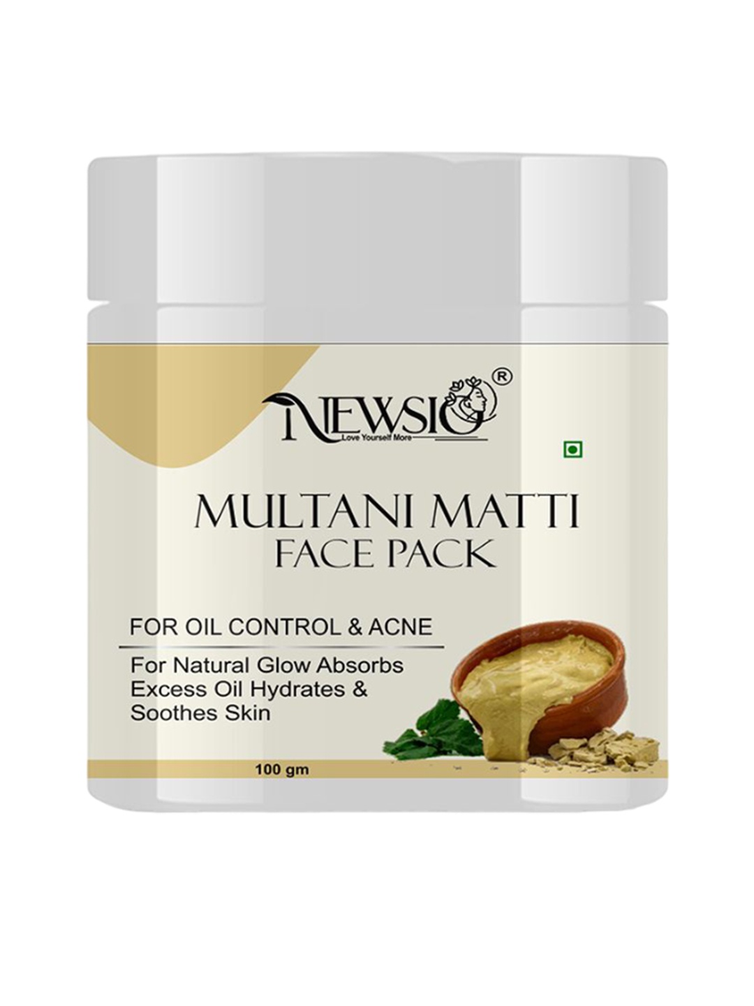 

Newsio Multani Mitti Oil Control Face Pack-100 g, Metallic