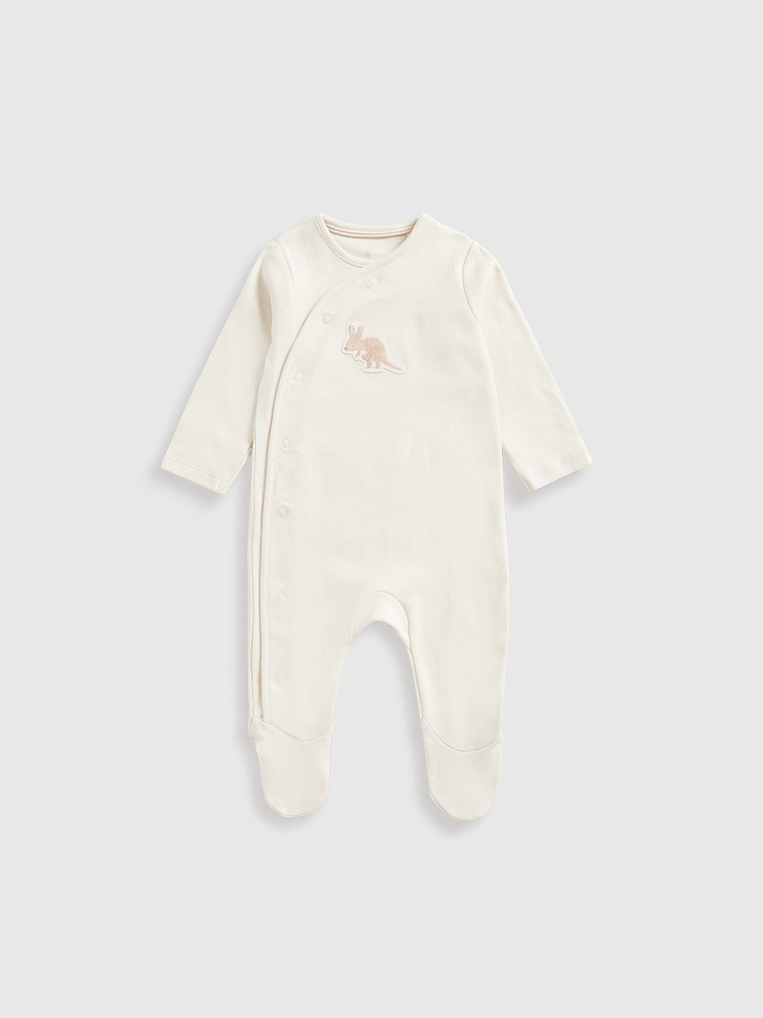 

mothercare Kids Embroidered Sleepsuit, Cream