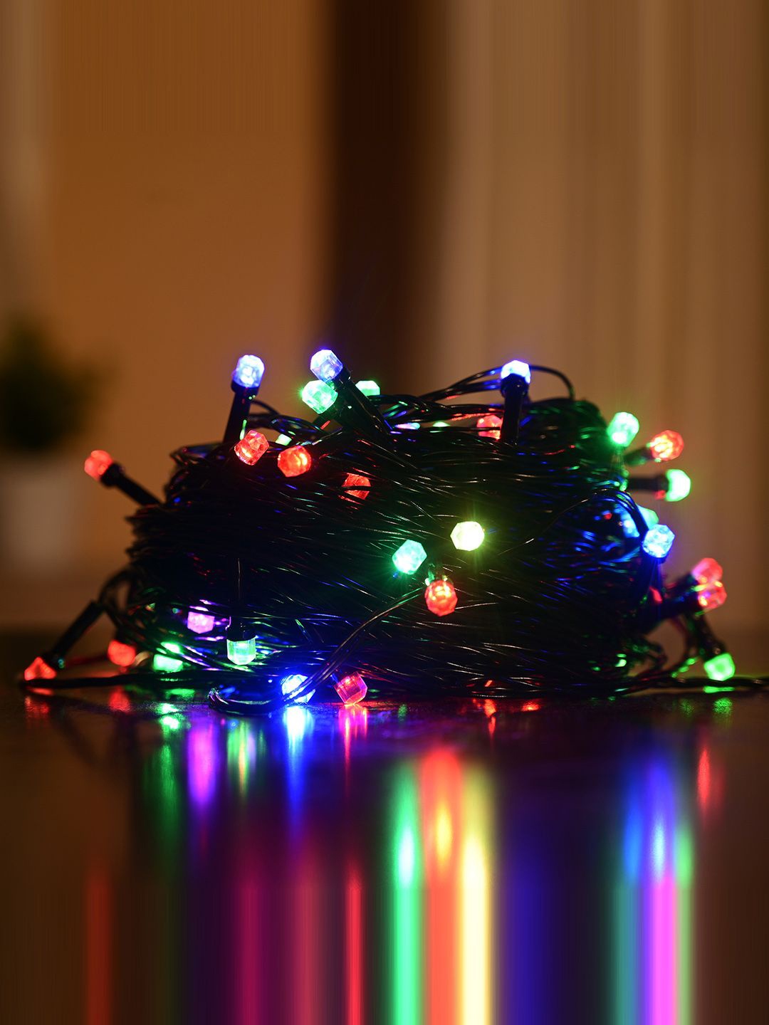 

Kuber Industries Blue & Transparent Rice Shaped LED String Lightt