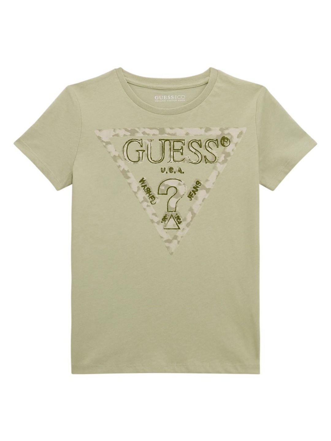 

GUESS kids Boys Graphic Printed Round Neck Cotton T-shirt, Grey