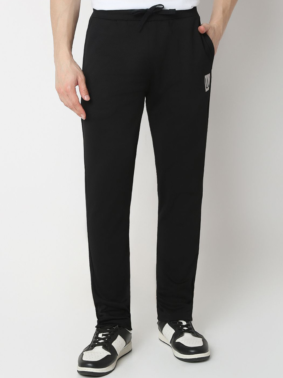 

Underjeans by Spykar Men Mid Rise Track Pant, Black