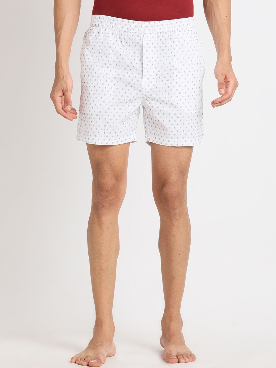 

Turtle Printed Pure Cotton Boxer OELW-6539-1001-00-BOXER-White