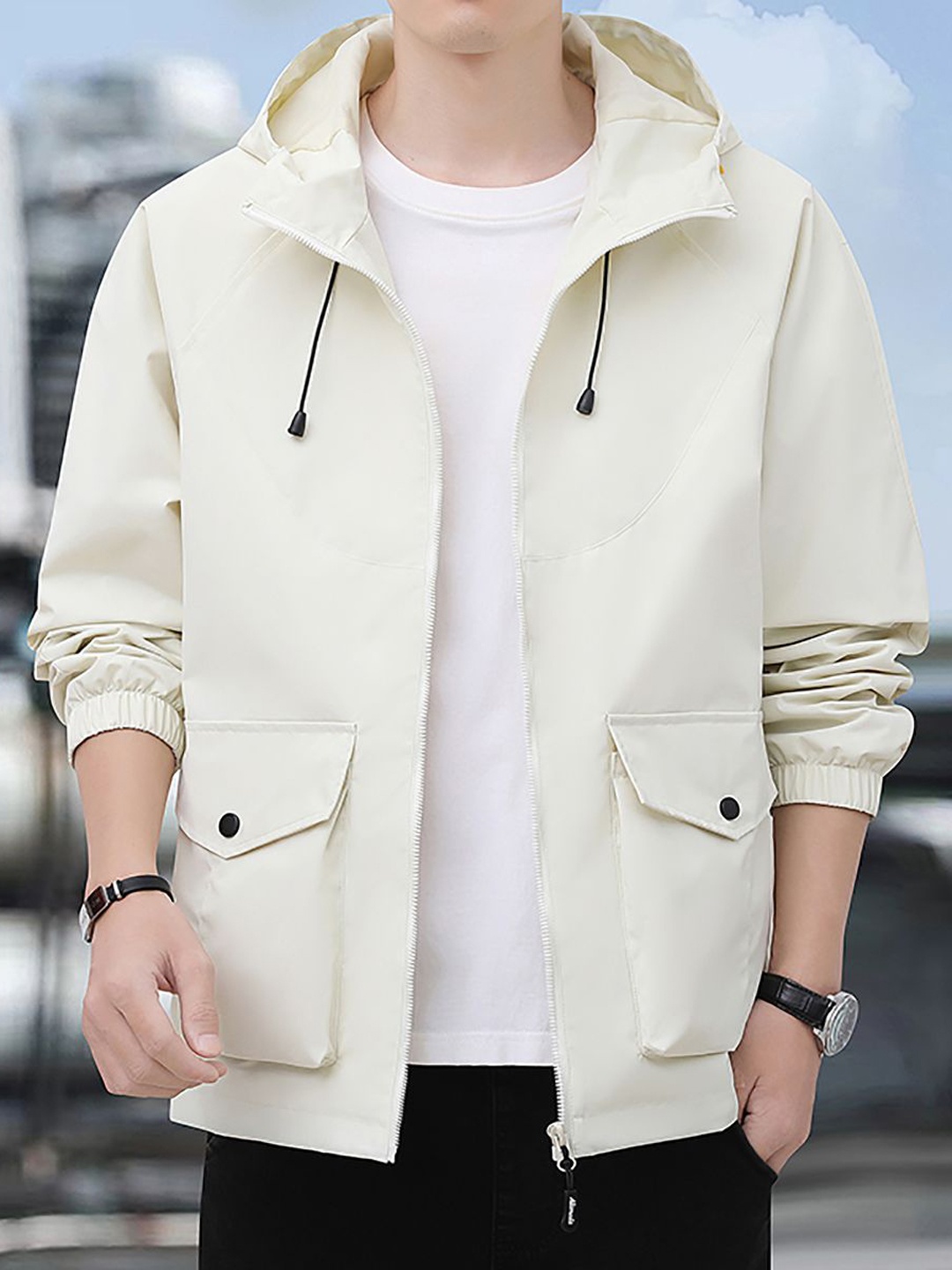

StyleCast x Revolte Men Hooded Padded Jacket, Beige