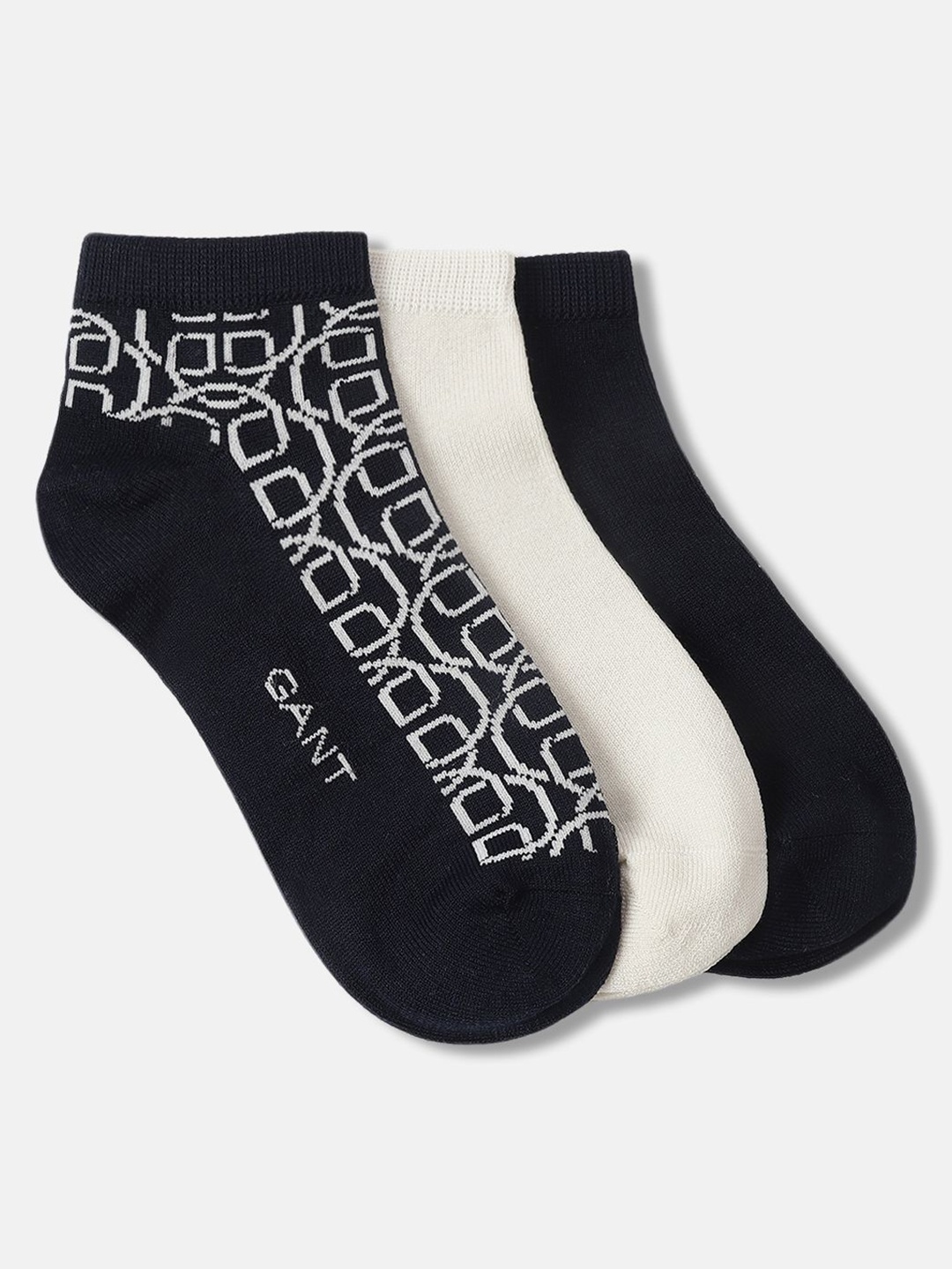 

GANT 3 Pcs Ankle-Length Socks, Black