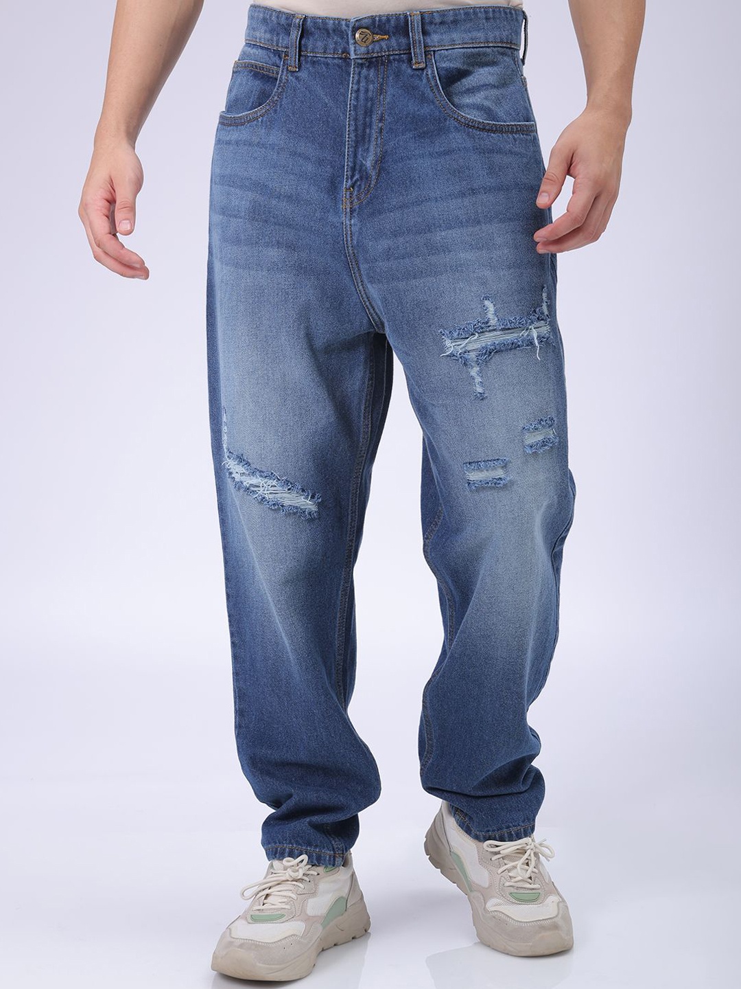

The Indian Garage Co Men Tapered Fit Light Fade Jeans, Blue