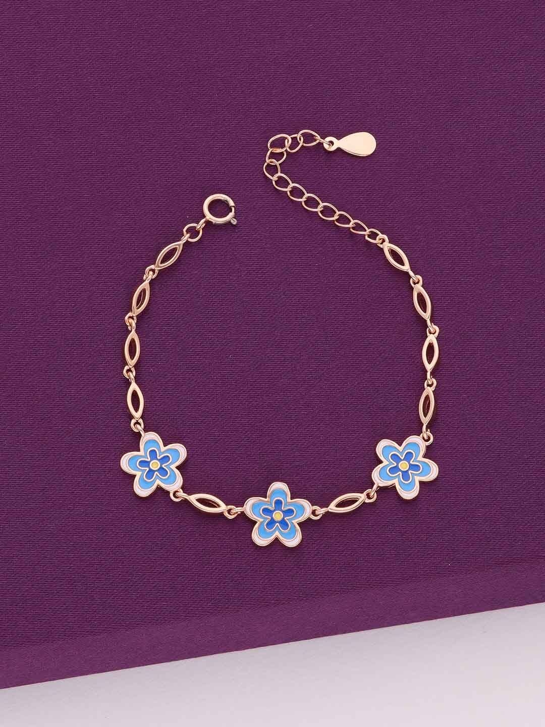 

KAI JEWEL Kids Sterling Silver Rose Gold-Plated Link Bracelet