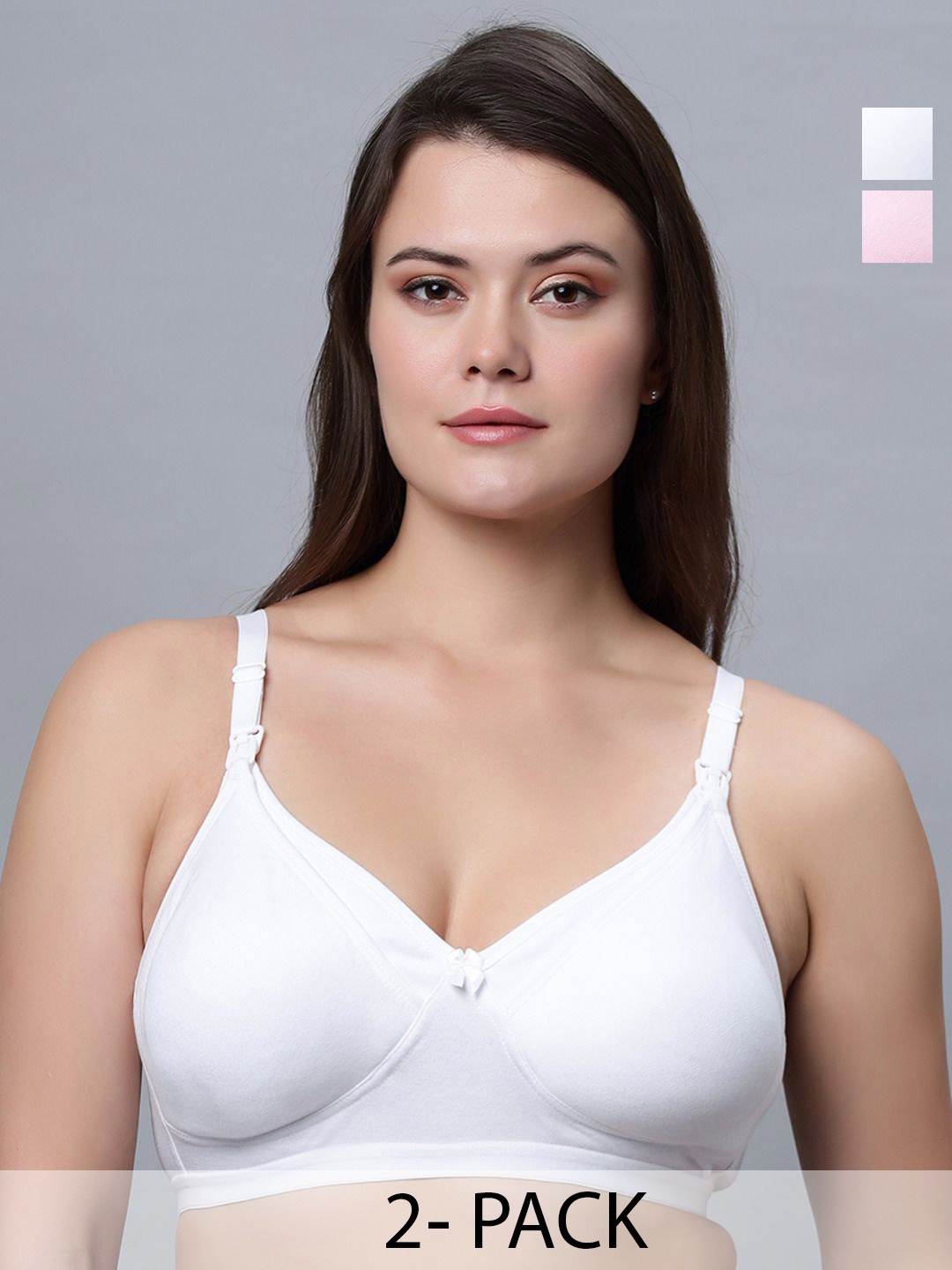 

In Care Pack of 2 Full Coverage Lightly Padded Maternity Bra, White