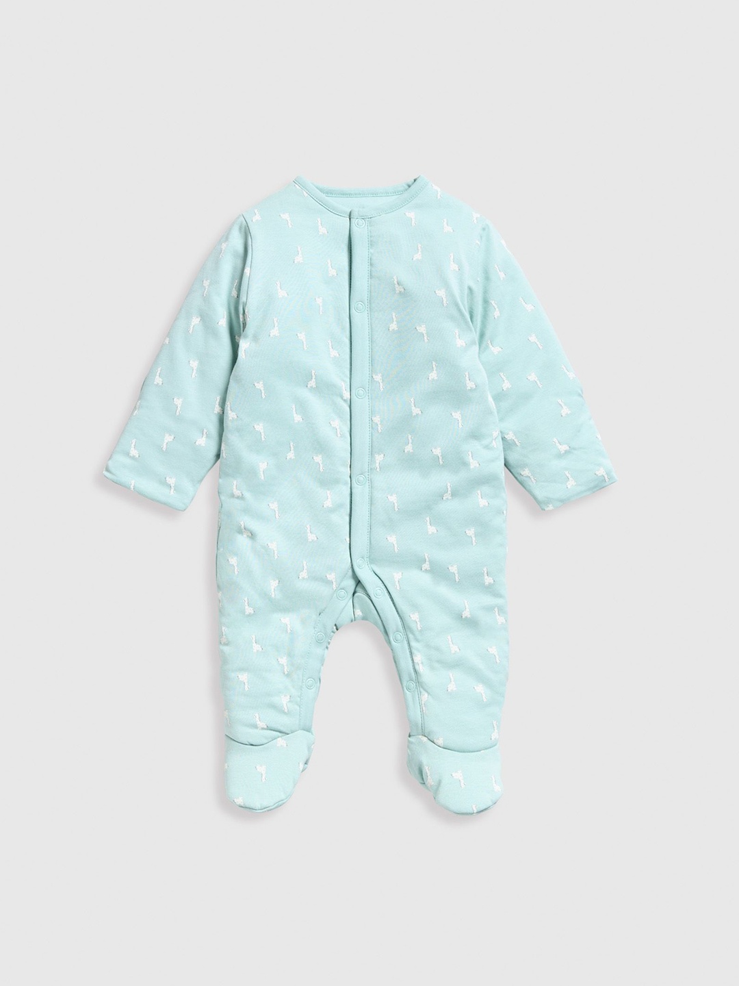 

mothercare Unisex Kids Cotton Printed Sleepsuit, Blue