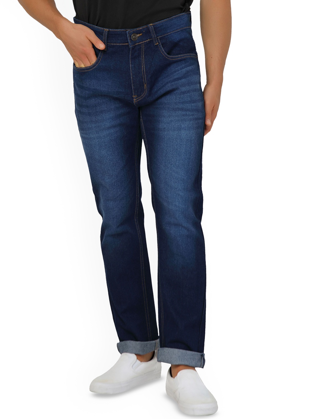 

Ben Martin Men Comfort Slim Fit Light Fade Stretchable Jeans, Blue