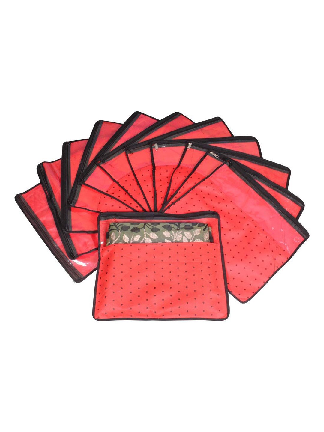 

prettykrafts Red 12 Pieces Saree Organisers