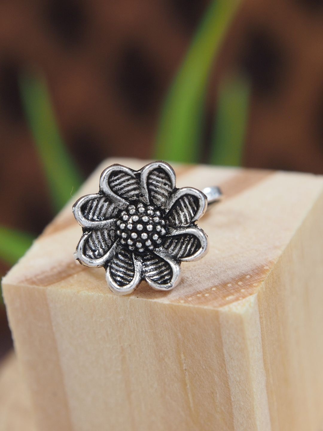 

I Jewels Silver-Plated Clip On Non Piercing Pressing Stud Nosepin