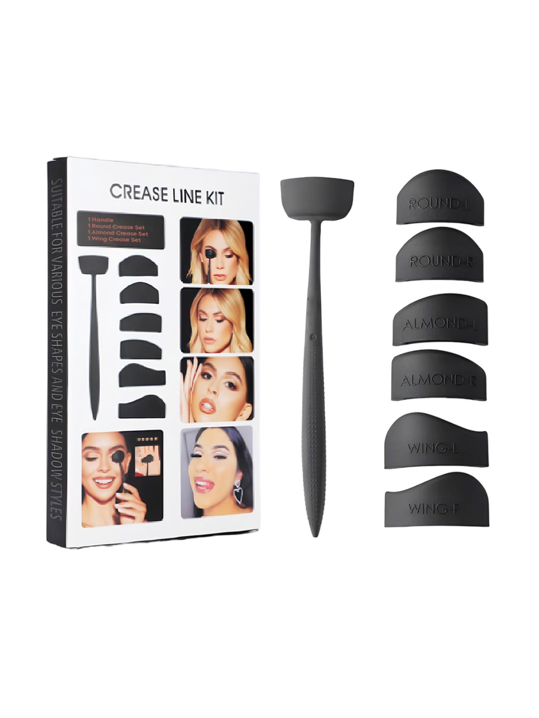

Gleva 6 In 1 Eyeshadow & Eyeliner Crease Line Applicator Kit, Black