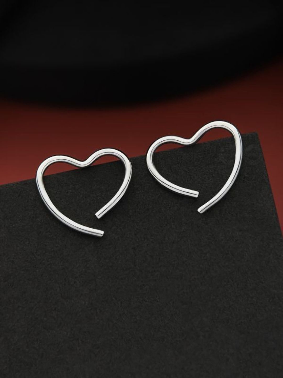 

Pinapes Set Of 2 Silver-Plated Dual Heart & Butterfly Studs