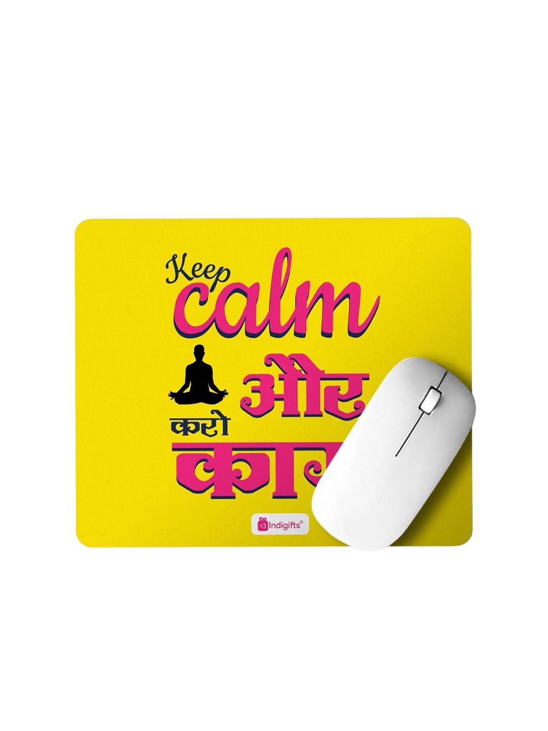 

Indigifts Yellow & Pink Printed Mouse Pad Organiser