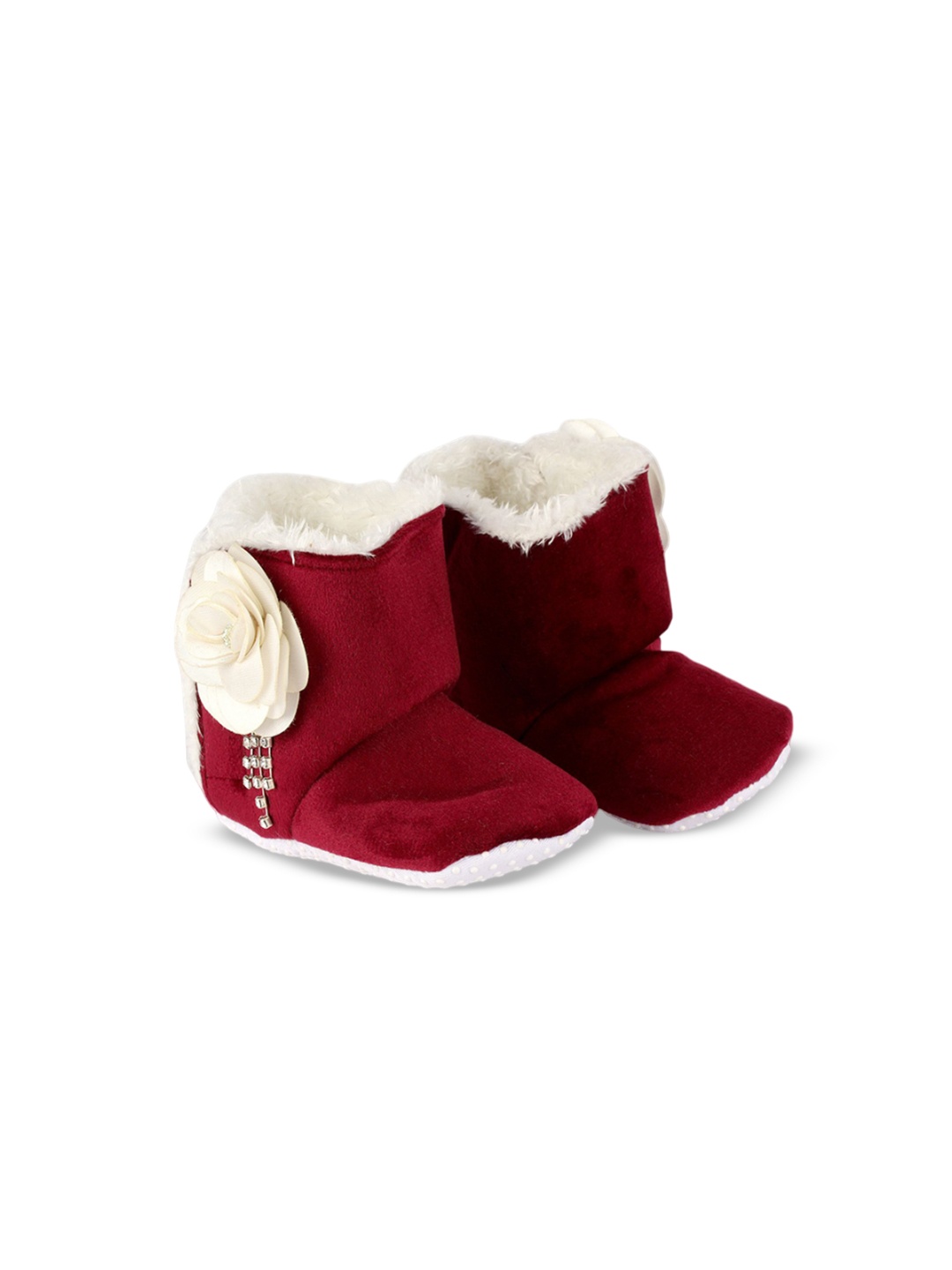 

Daizy Kids Girls Soft Long Booties, Red