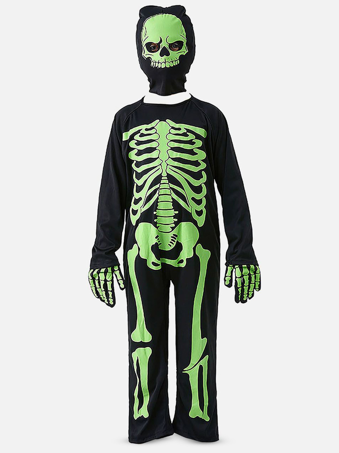 

Little Surprise Box LLP Kids Luminious Skeleton Kids Halloween Costume Dress Up, Black