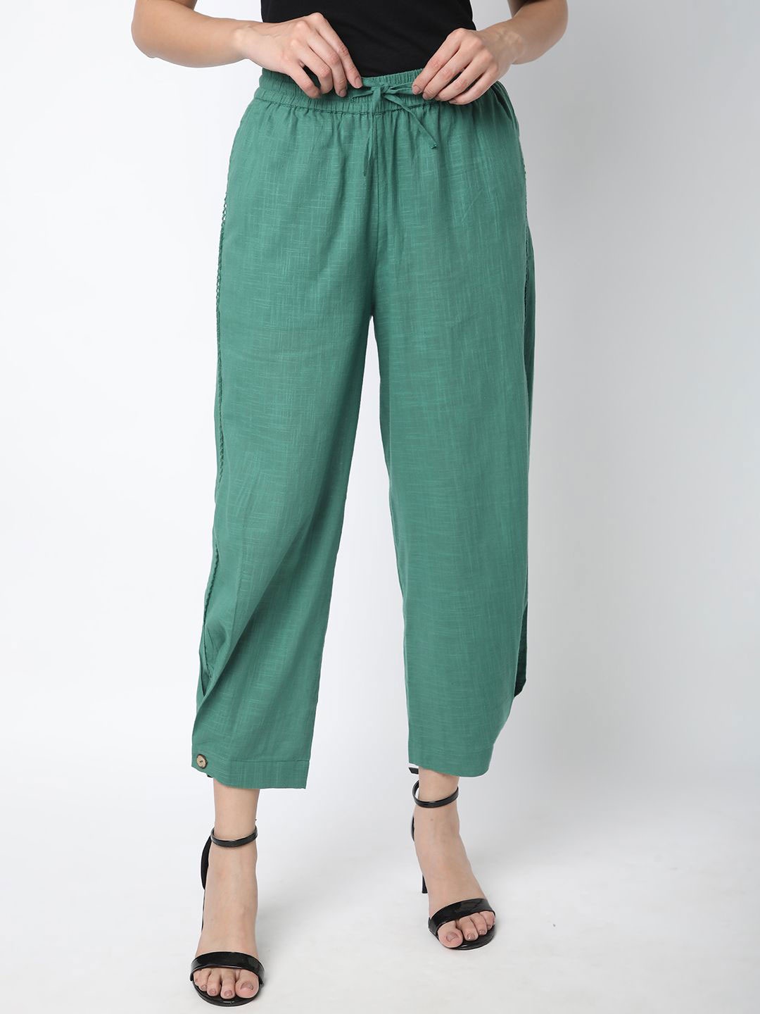 

R&B Women Mid Rise Trouser, Green