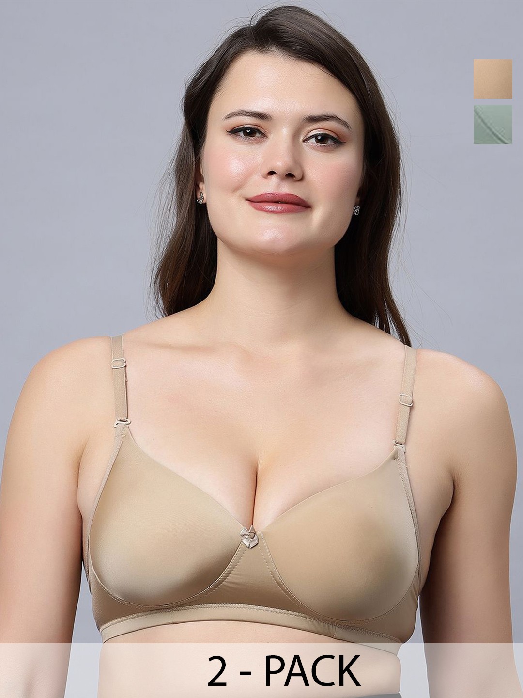 

In Care Pack of 2 Medium Coverage Heavily Padded Bra, Beige