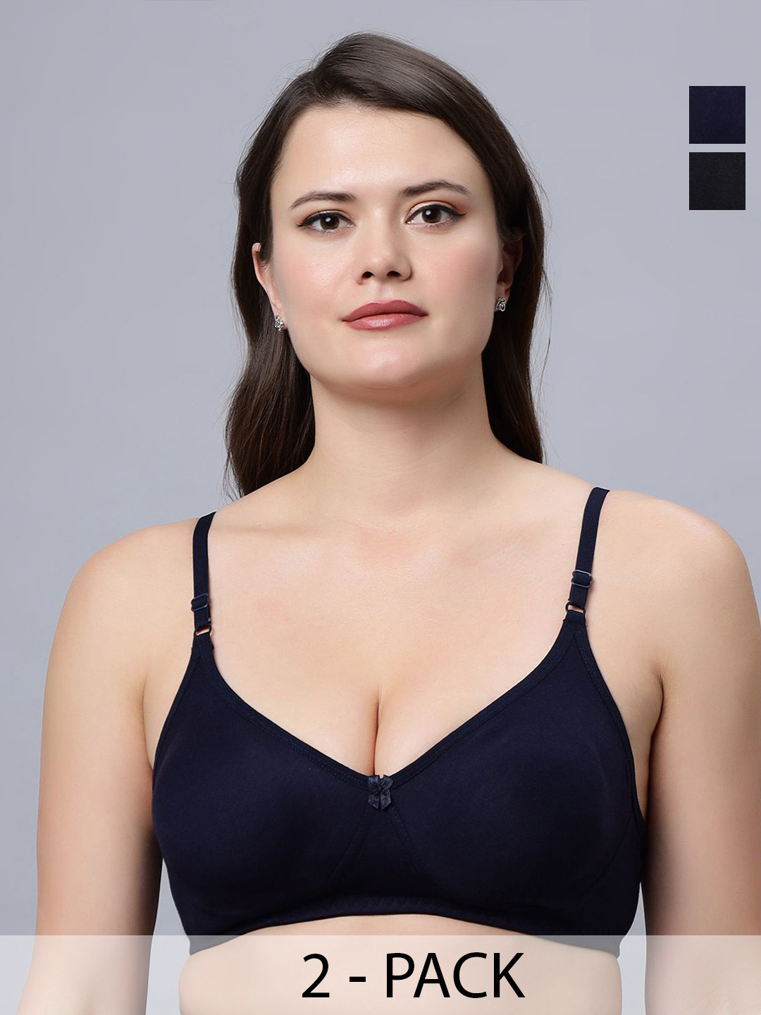 

In Care Women Pack Of 2 Full Coverage Bra, Black