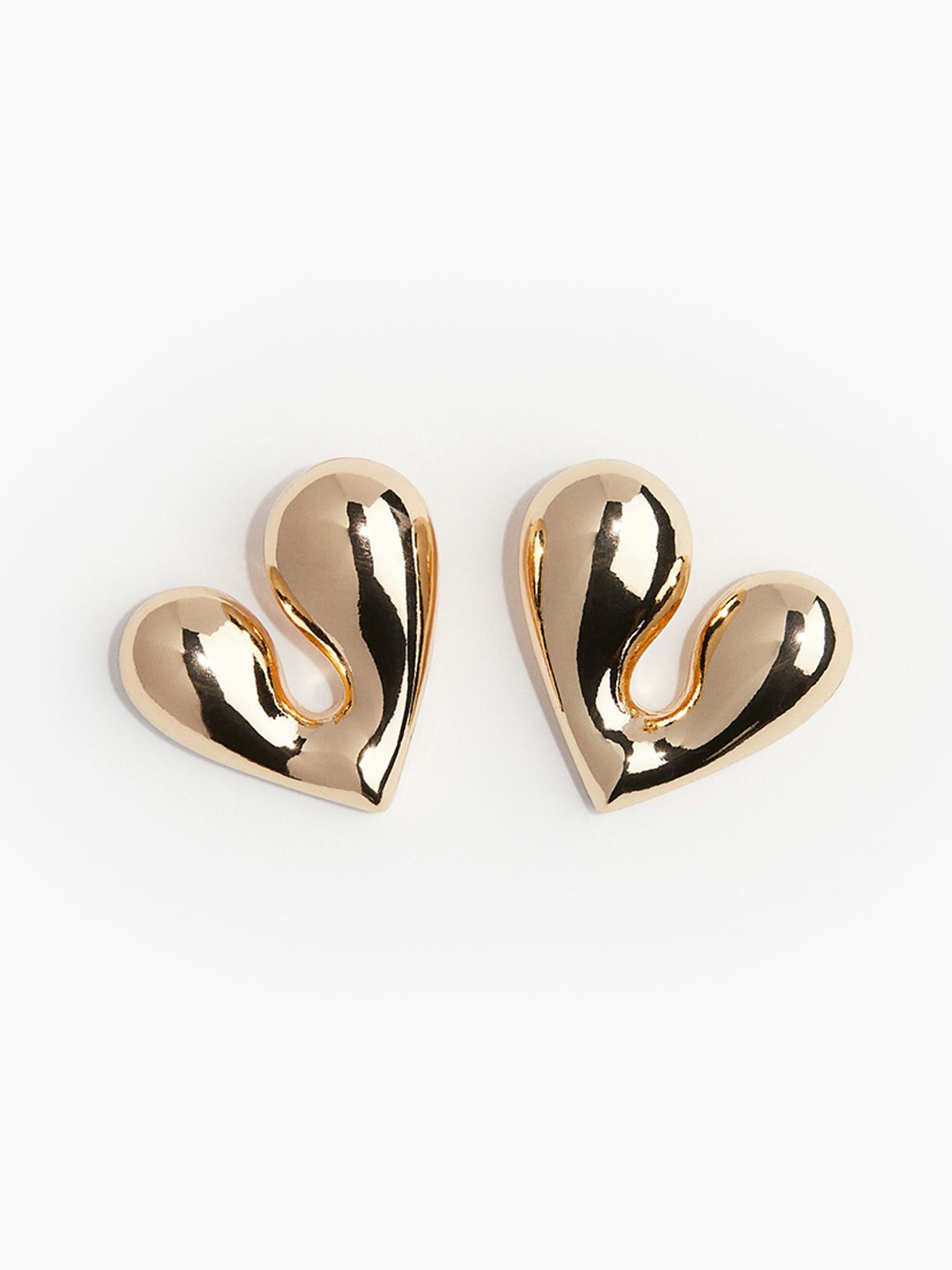 

H&M Heart Shaped Earrings, Gold