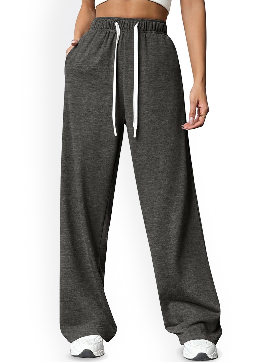 

StyleCast x Revolte Women Loose Fit Easy Wash Pleated Trousers, Grey