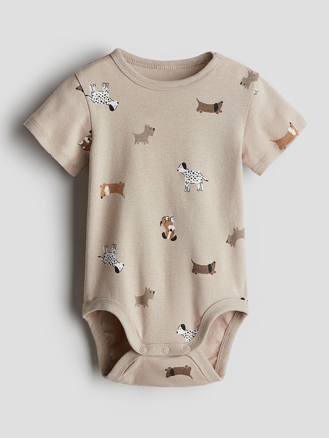 

H&M Girls Cotton Bodysuit, Beige