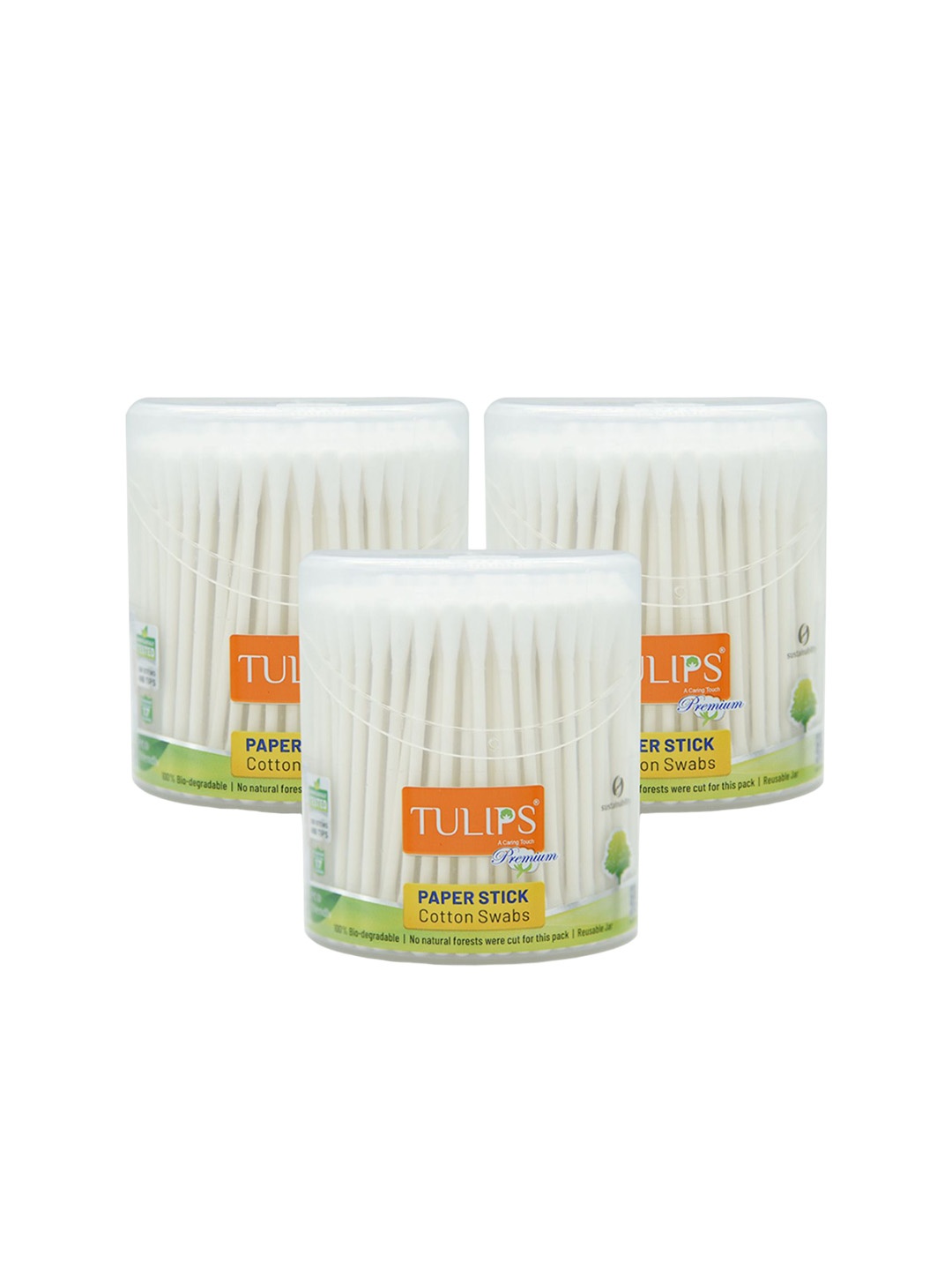 

TULIPS Set Of 3 Premium Cotton Ear Buds - 200 Sticks Each, White