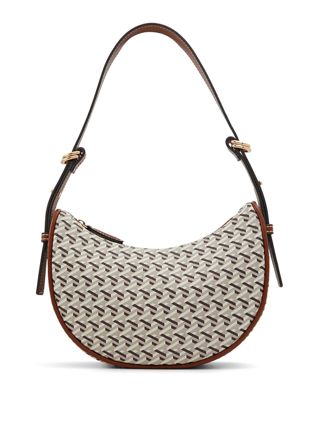 

Call It Spring Women Geometric Textured PU Bucket Handheld Bag with Cut Work, Tan