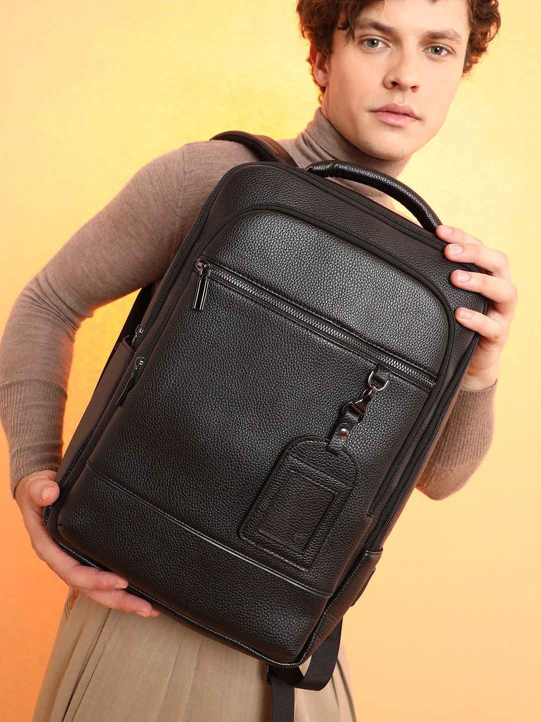 

French Accent Men Backpack, Black