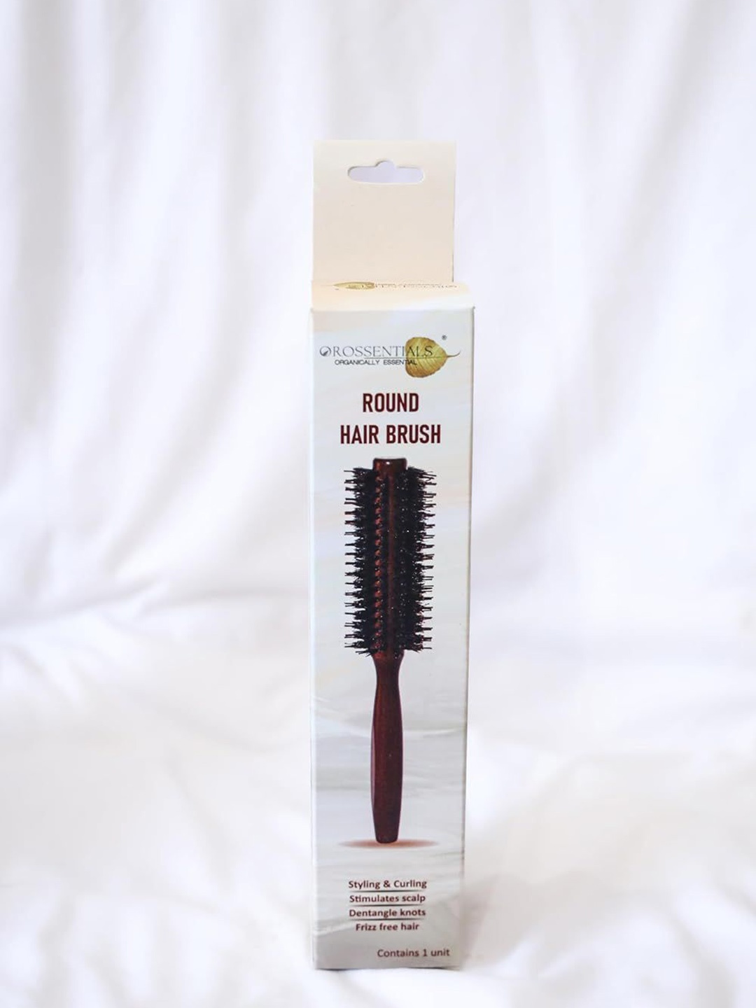 

OROSSENTIALS Set Of 2 Wooden Hair Brush, Brown