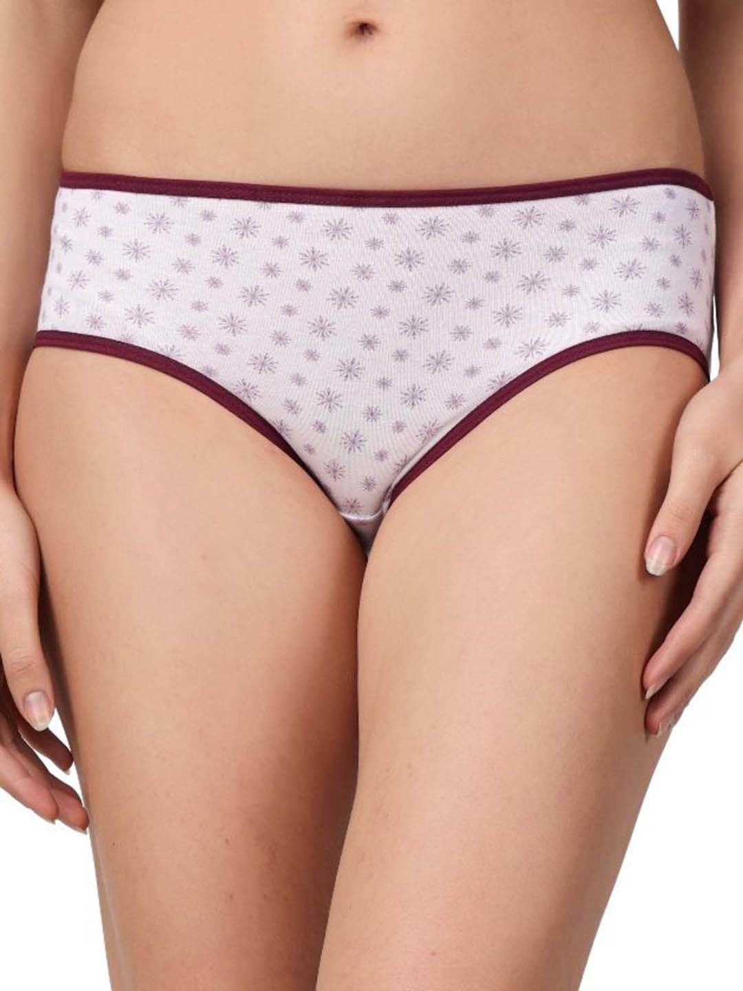 

Louis Bayrad Printed Hipster Briefs LB1005CPanty Purple