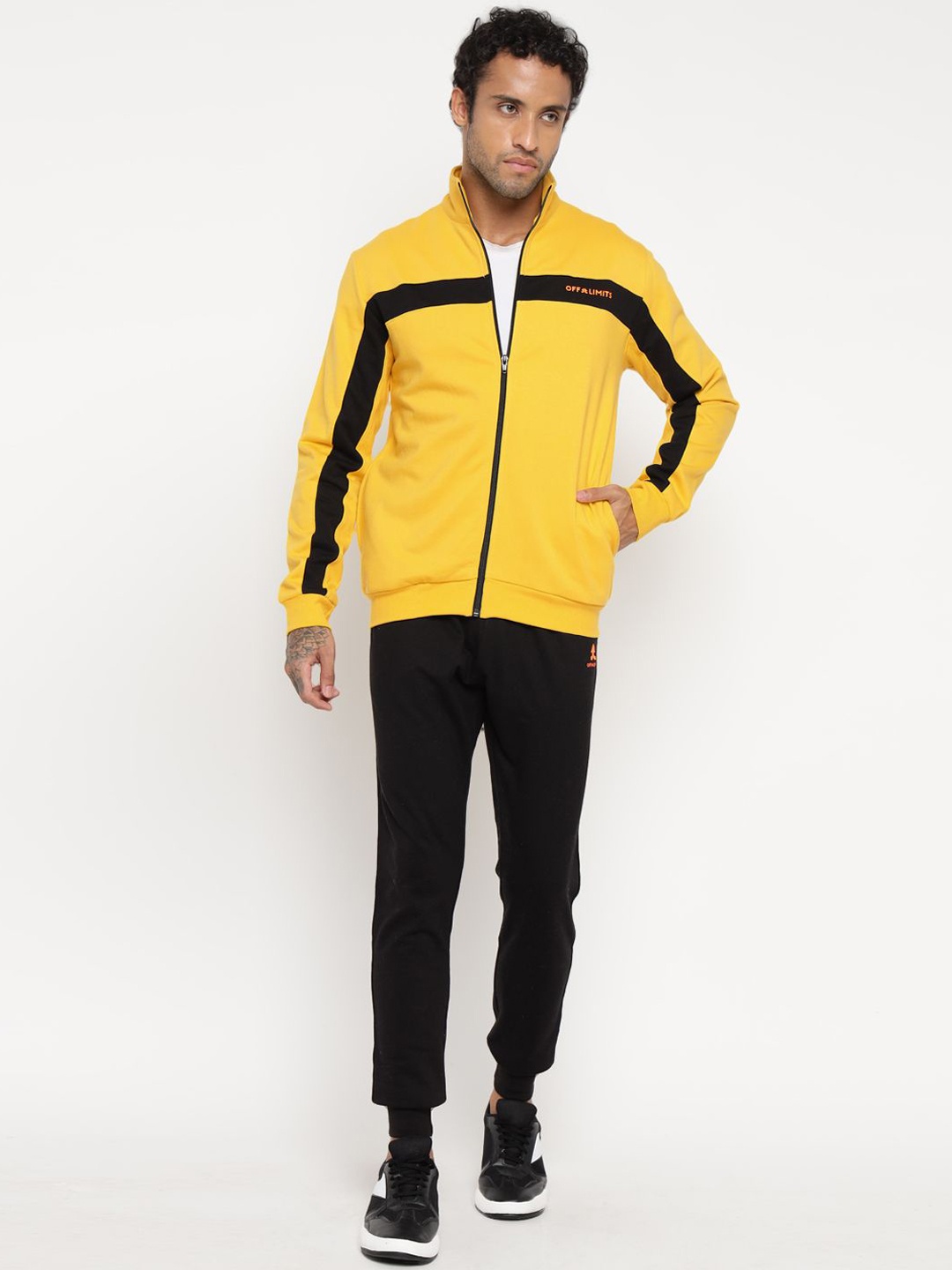 

OFF LIMITS Men Mid-Rise Tracksuit, Yellow