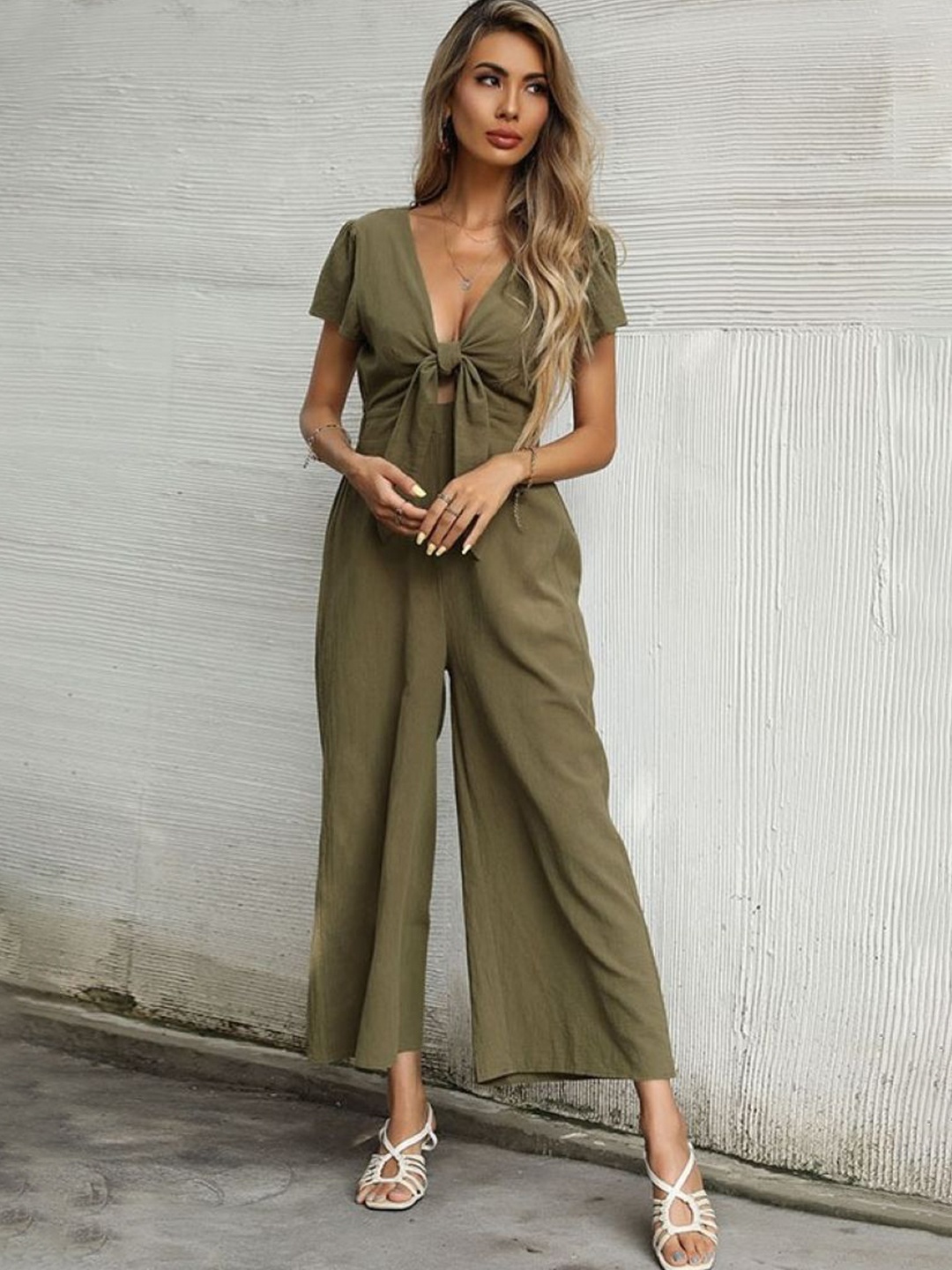 

StyleCast Women Basic Jumpsuit, Olive