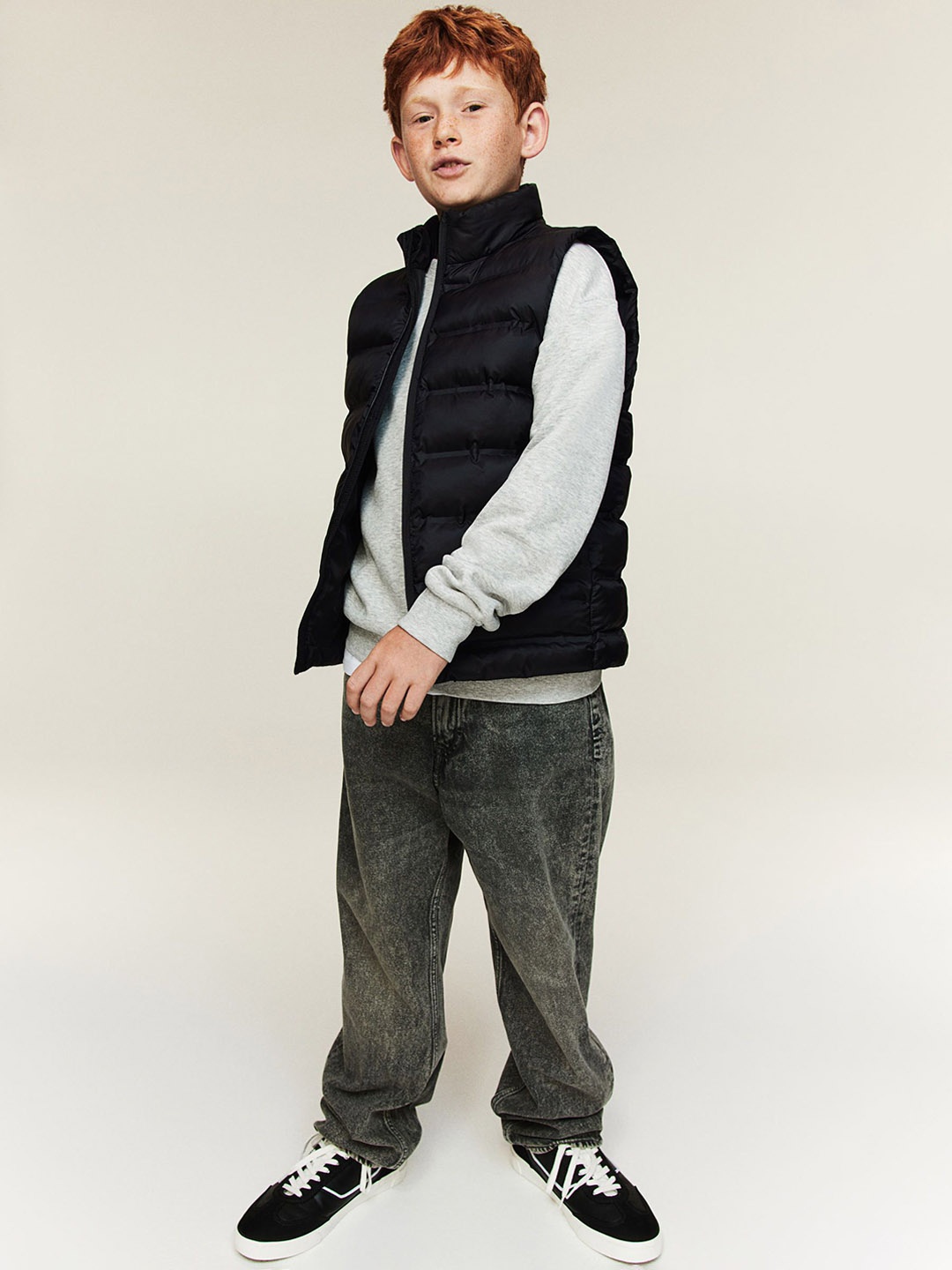 

H&M Boys Puffer Gilet, Black