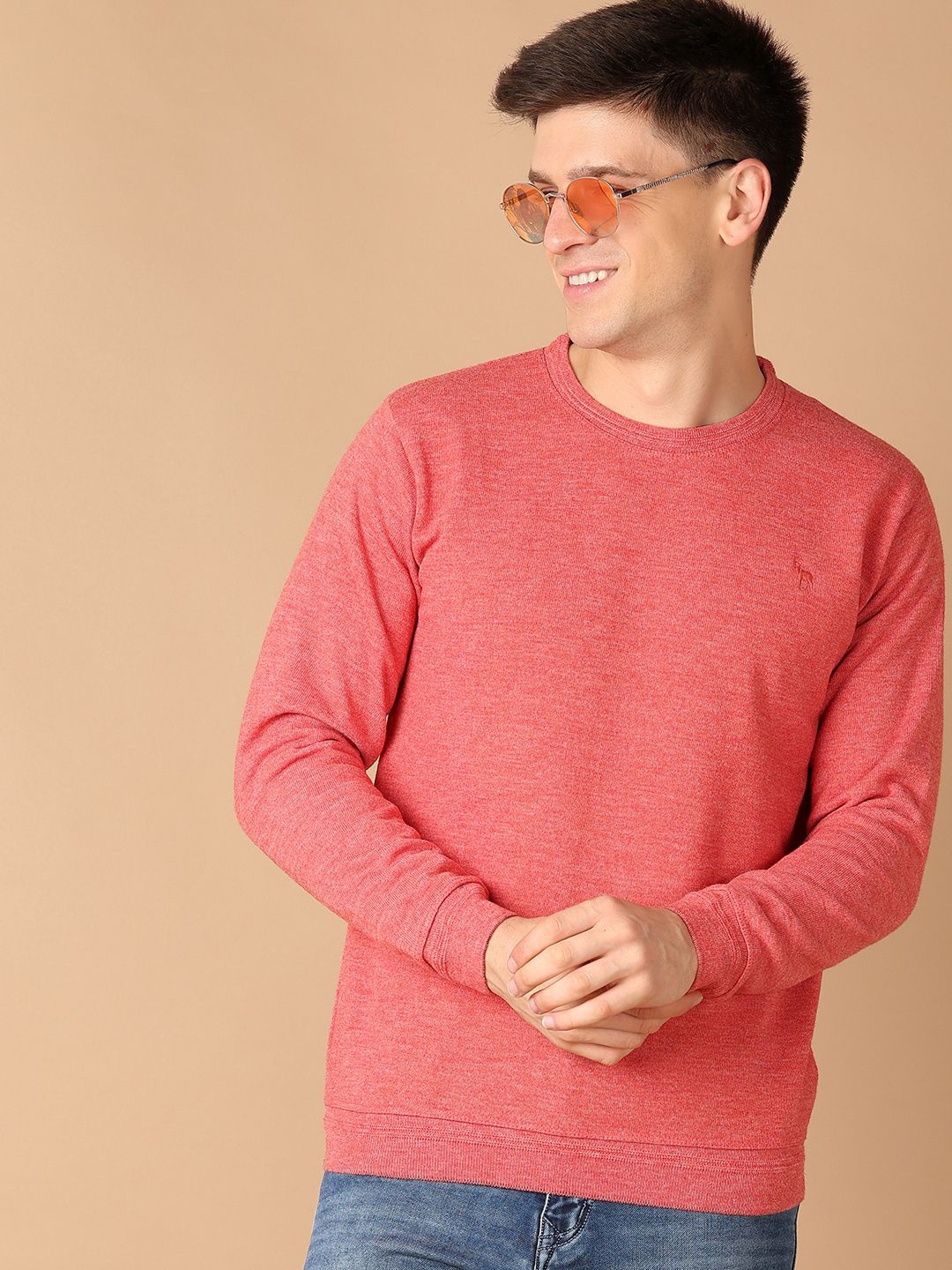 

V-Mart Men Cotton Long Sleeves Pullover, Red