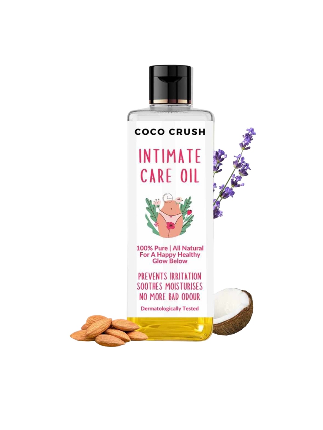 

Coco Crush Natural Intimate Care Oil Prevents Irritation Soothes - 50ml, Transparent