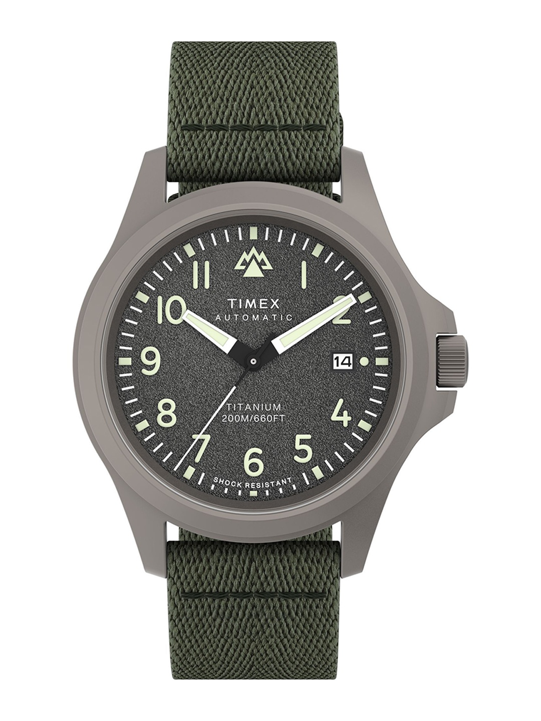 

Timex Men Titanium Dial & Straps Analogue Automatic Motion Powered Watch TW2V95300X6, Grey