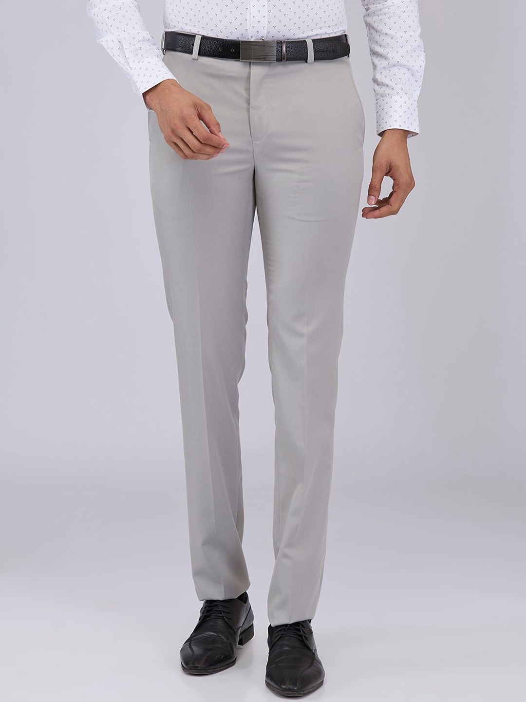 

Raymond Men Slim Fit Trousers, Grey