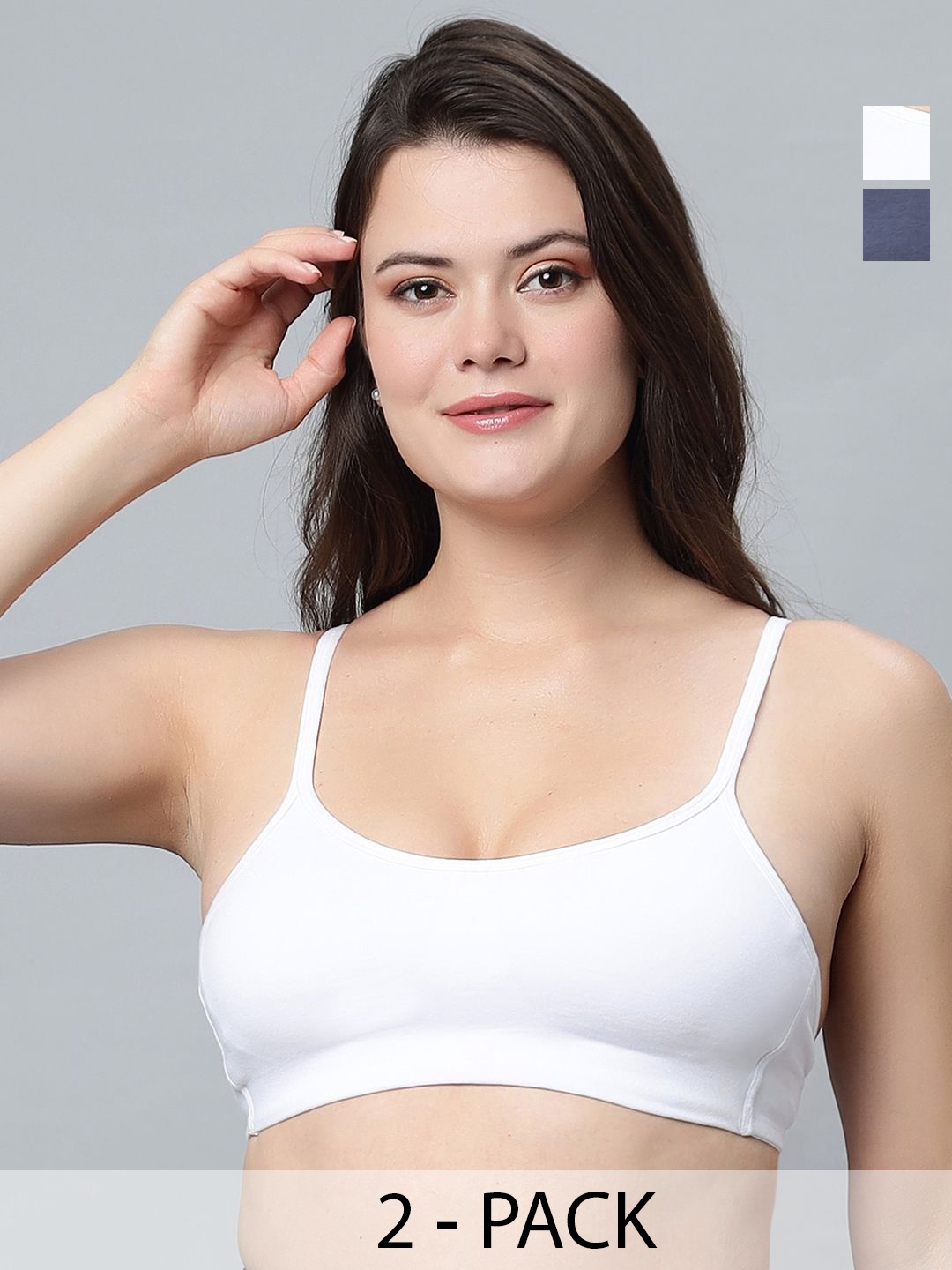 

In Care Women Pack of 2 Full Coverage Non Padded and Non-Wired Bra, White