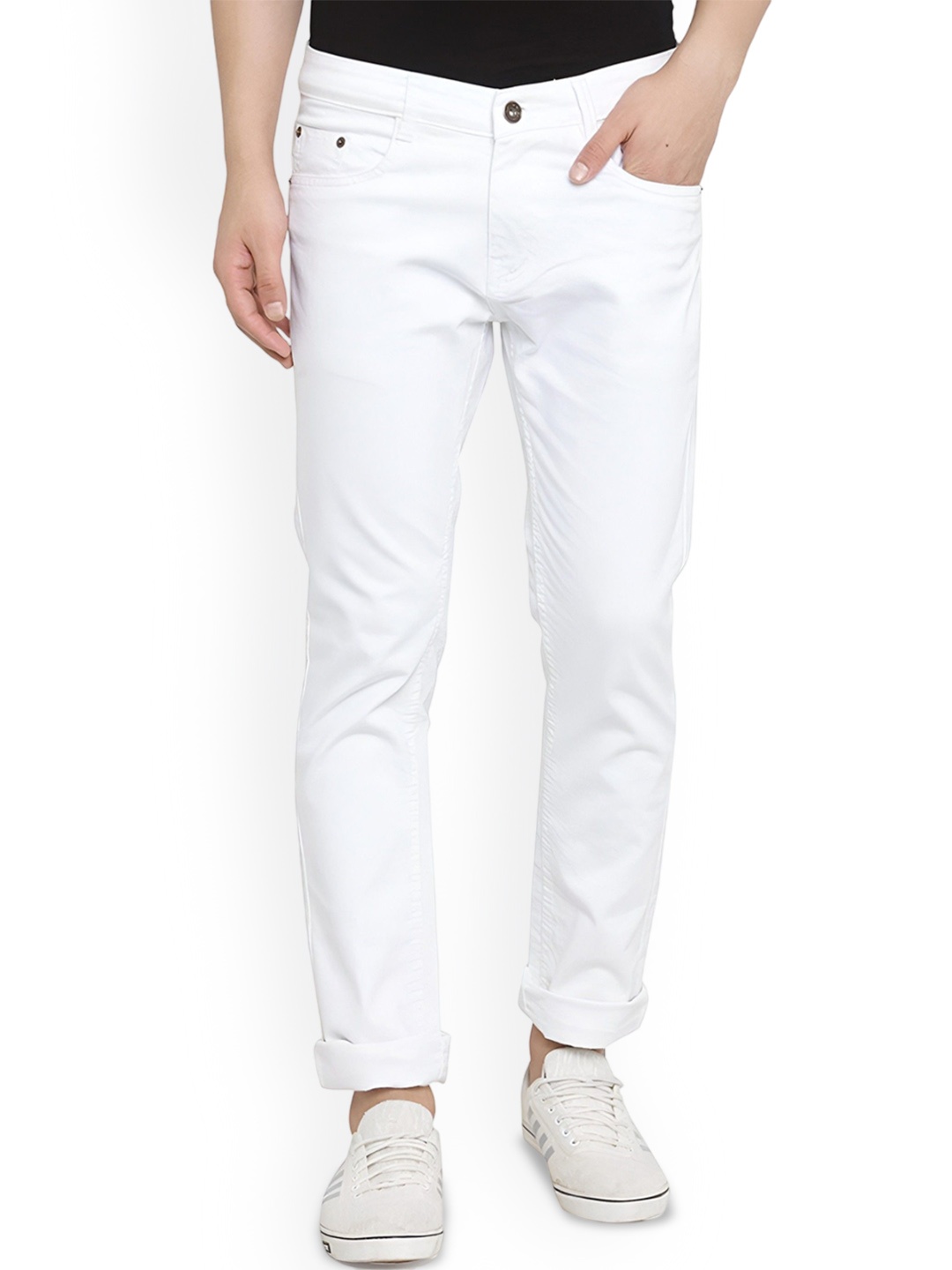 

Ben Martin Men Comfort Slim Fit Stretchable Mid-Rise Cotton Jeans, White