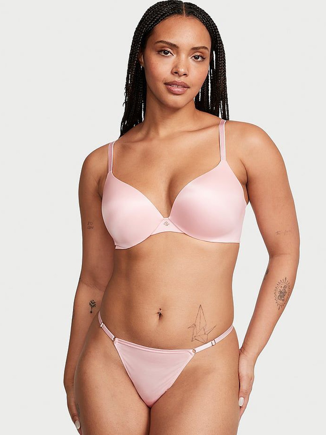 

Victoria's Secret Women Adjustable V-String Brief 112217843MQ4, Pink