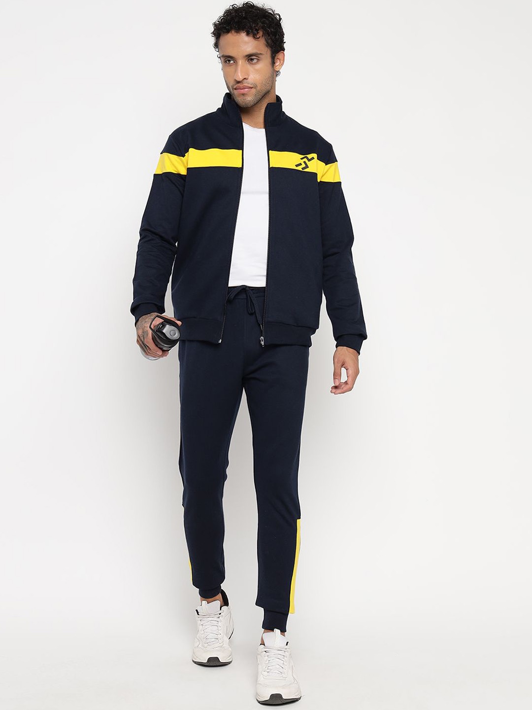 

OFF LIMITS Men Mock Collar Sweatshirt & joggers Tracksuit, Navy blue