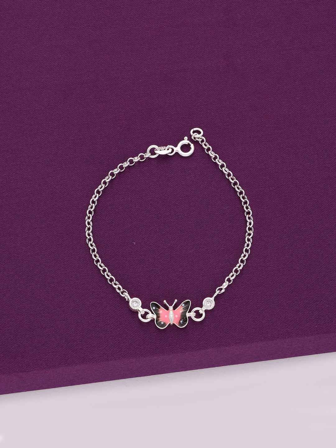 

KAI JEWEL Kids Sterling Silver Rhodium-Plated Link Bracelet