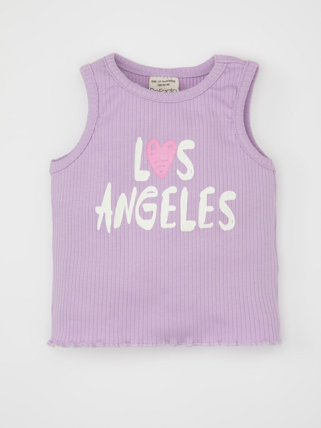 

DeFacto Typography Printed Cotton Top, Peach