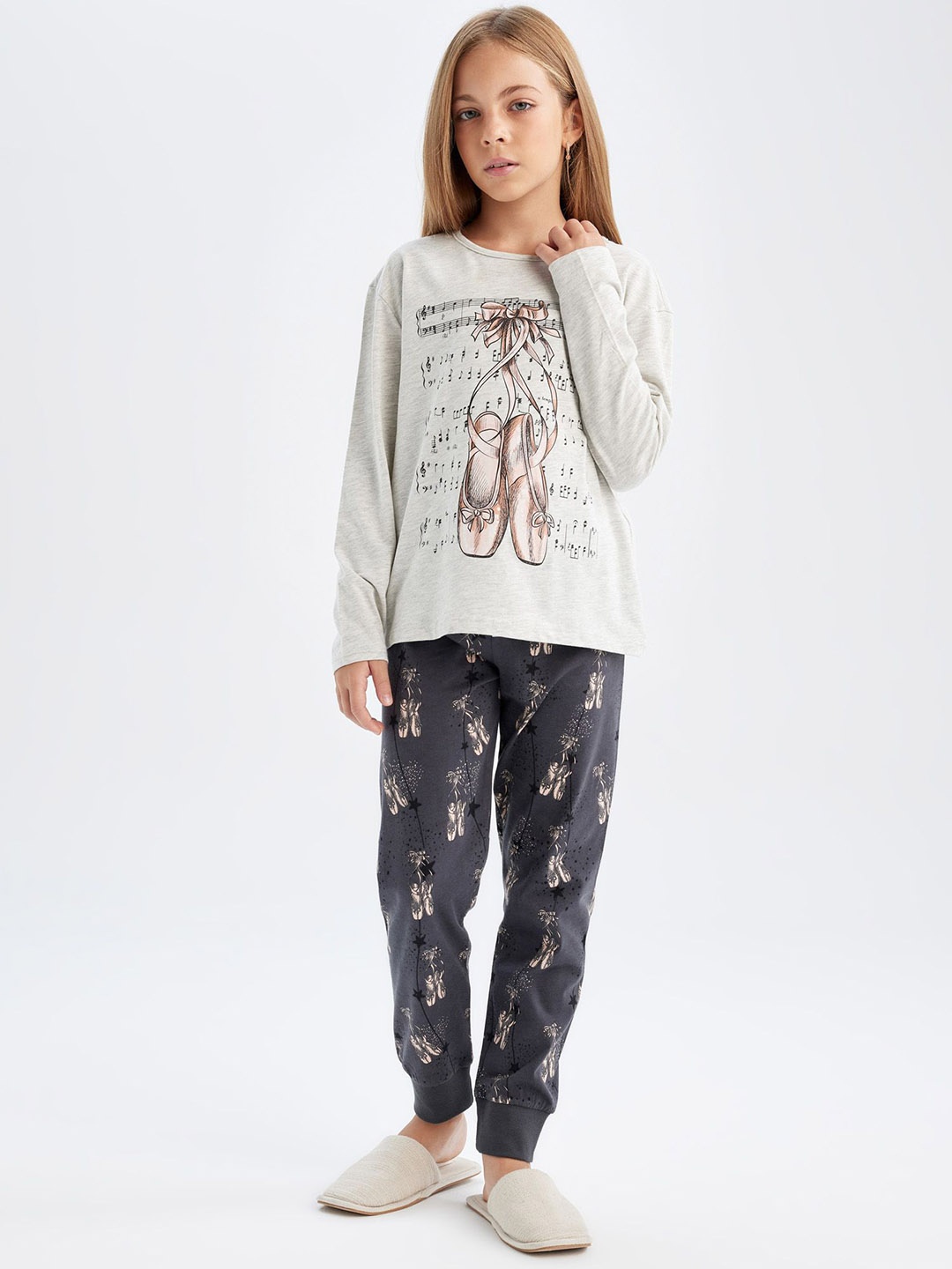 

DeFacto Printed Cotton Clothing Set, White