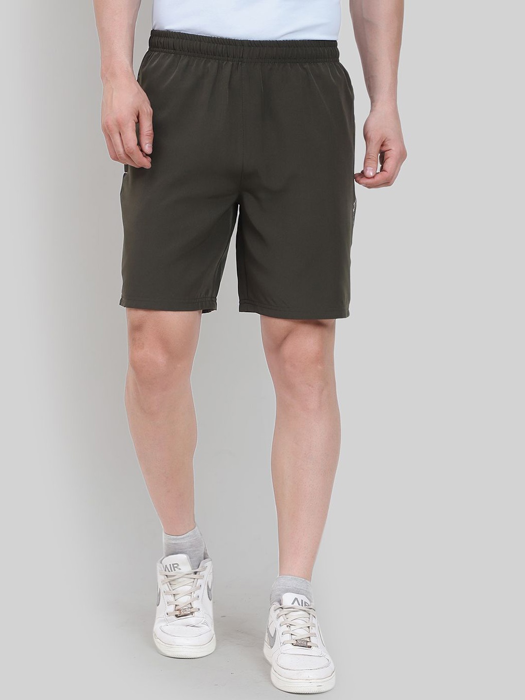 

Canjuice Men Training or Gym Sports Shorts, Olive